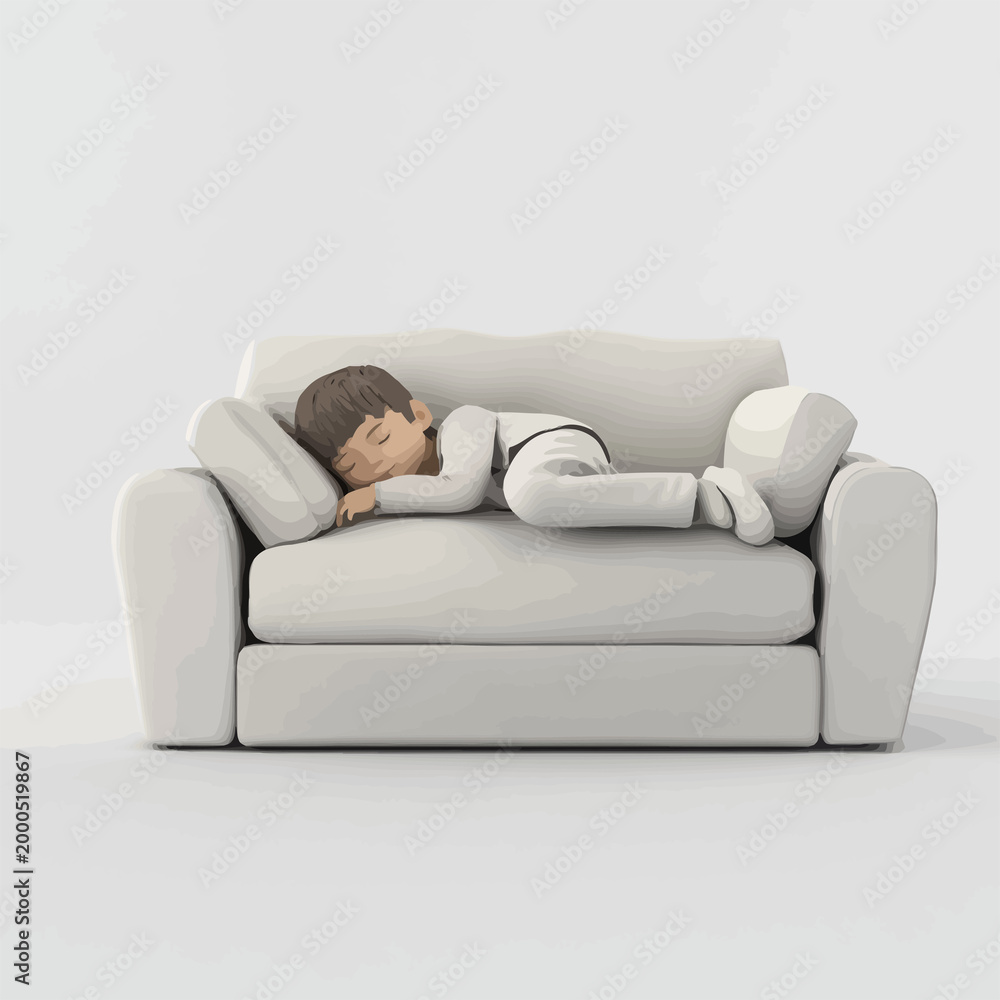 Fototapeta premium young woman lying on a sofa