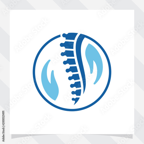 Spine care icon, chiropractor and physiotherapy, osteopathy vector icon, vector illustration. Spine care icon logo flat vector design.