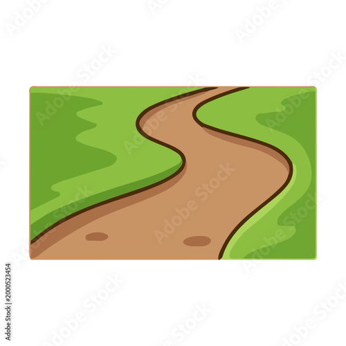 Dirt road nature element