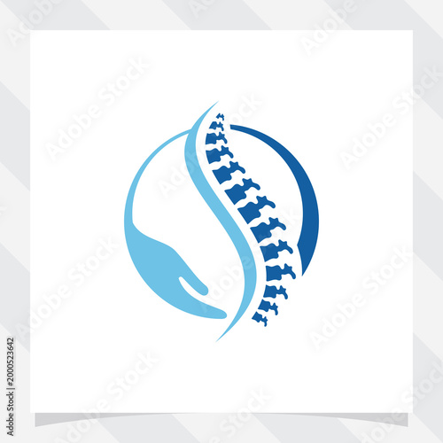 Spine care icon, chiropractor and physiotherapy, osteopathy vector icon, vector illustration. Spine care icon logo flat vector design.