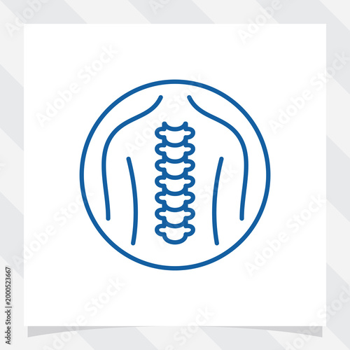Spine care icon, chiropractor and physiotherapy, osteopathy vector icon, vector illustration. Spine care icon logo flat vector design.