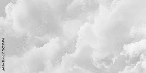 Dark and Light Clouds in Black and White. 