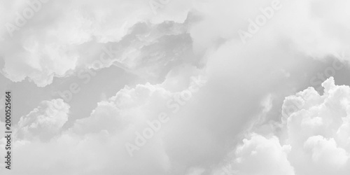 Dark and Light Clouds in Black and White. Grayscale Dramatic Cloudscape Background. 