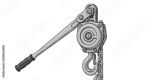 Industrial metal winch machine device.