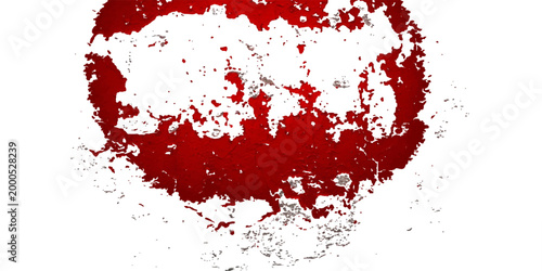 Red paint and ink splashes create a grunge splatter pattern with blood color drips and artistic spray blots for a decorative vector art backdrop or Christmas card wallpaper texture