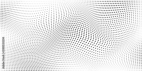 Abstract black dots pop art style on white background