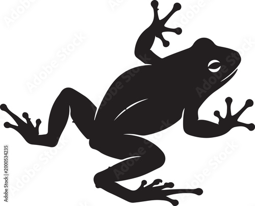 Tableau sur toile frog silhouettes