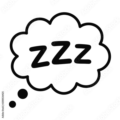 Fényképezés Sleep thought bubble with zzz symbol