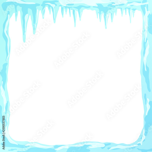 つららの透過フレーム_正方形