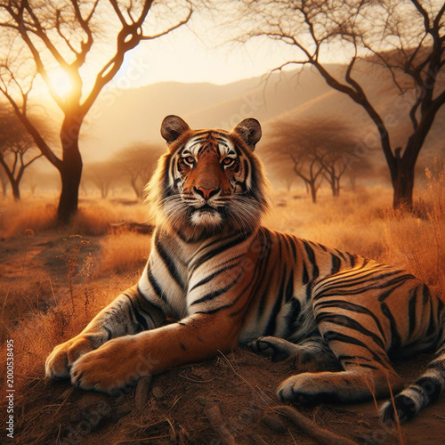 tiger in the sun