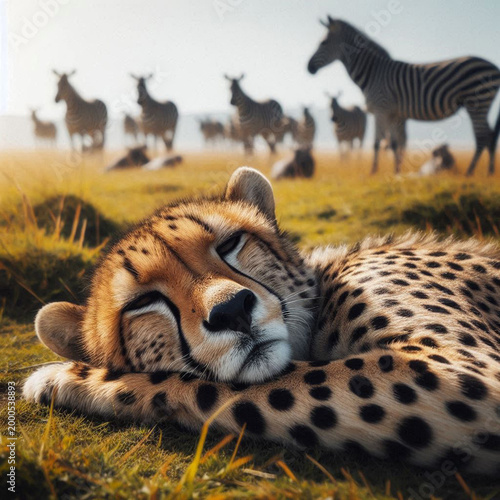 cheetah in the savannah