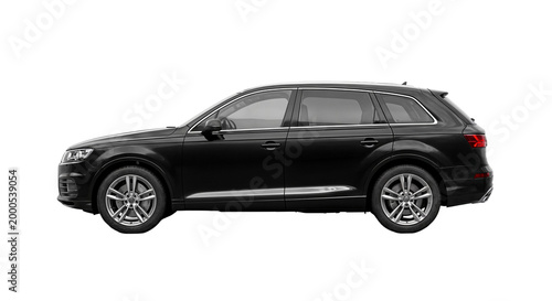 black audi suv on checkered background