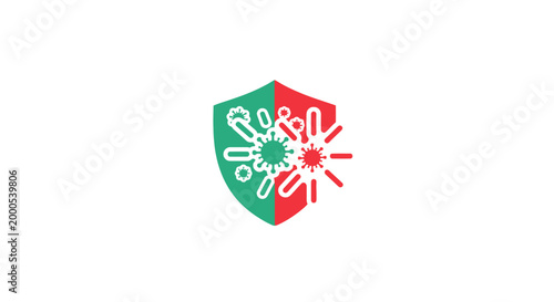 Photos Shield logo with virus symbol.