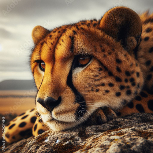 leopard in the sun