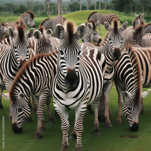 zebras in the serengeti