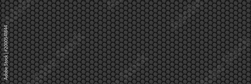 Black circular dot honeycomb micro pattern textured surface.