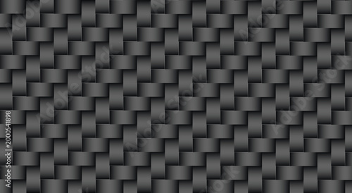 Woven basket weave three dimensional pattern dark gray weave.