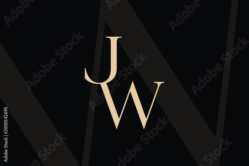 JW or WJ letter logo icon design. Classic style luxury initials monogram.