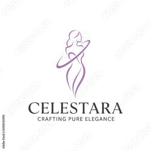 Elegant Woman Logo Design Concept.