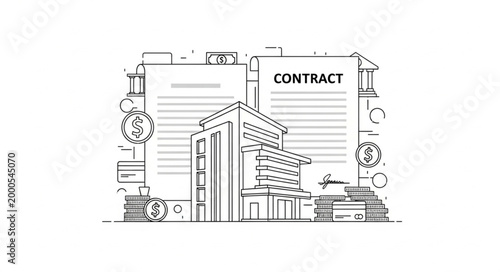 House with contract and plans.