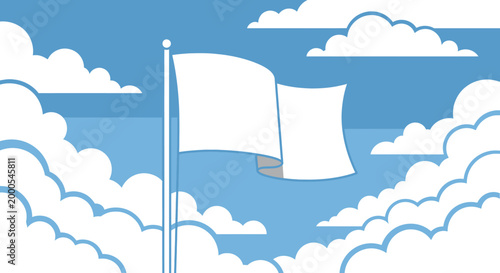 White Flag Flying High.