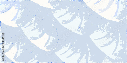 delicate botanical pattern with textured leaves in soft blue high quality professional detailed modern elegant