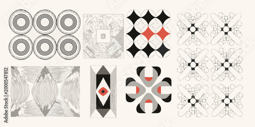 intricate line based patterns with geometric shapes and symmetrical designs high quality professional detailed modern