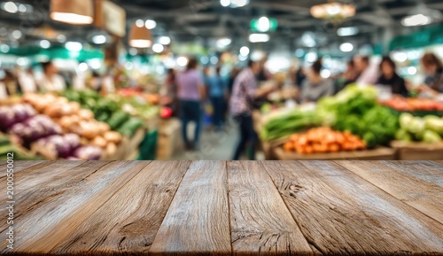 A blurred glimpse of bustling market activity