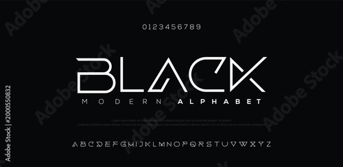 
Black, Minimal abstract alphabet fonts and numbers. elegant Lettering for fashion and digital thin line abstract font typography. vector illustration 