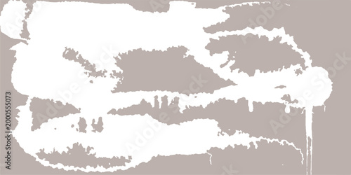 Abstract vector illustration featuring a blank torn paper banner with a grunge texture and ripped vintage newspaper edges on a rough paint splash background