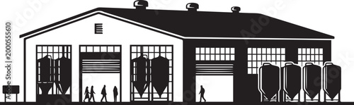Micro Brewery Craft Beer Silhouettes