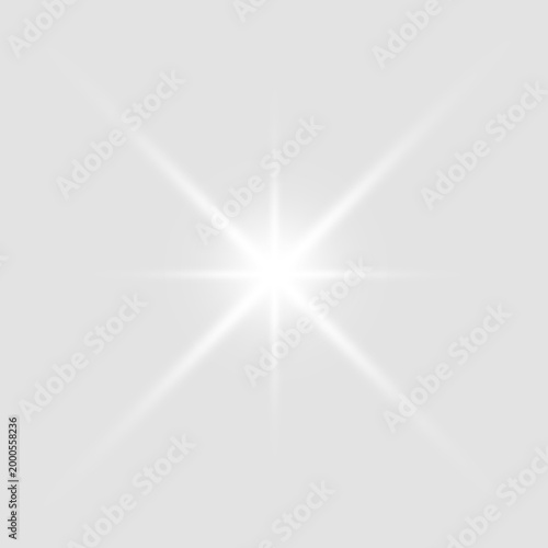 Abstract Starburst Light Effect Vector Glow Sparkle Overlay for Background Design