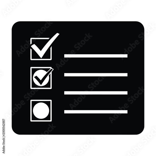 Checklist with two checked boxes and one empty box