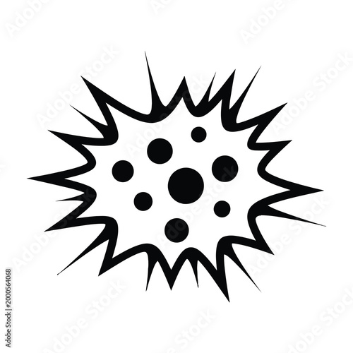 Explosion comic effect black burst