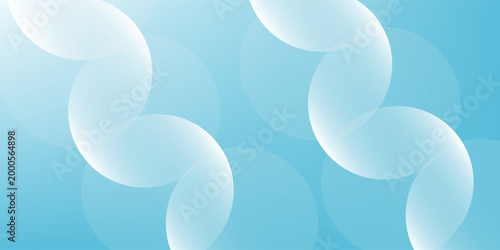 A light blue background with a smooth, gradient texture. The background features overlapping translucent circles in blue hues. Minimal abstract circles vector gradient background