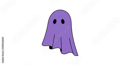 Purple ghost cartoon character figure.