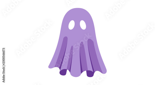 Purple ghost cartoon character figure.