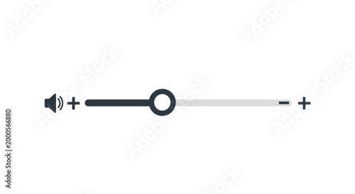 Sound volume control button interface.