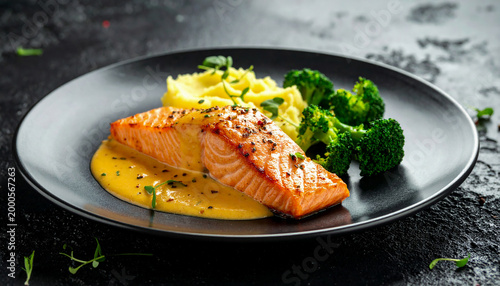 Grilled Salmon with Sauce