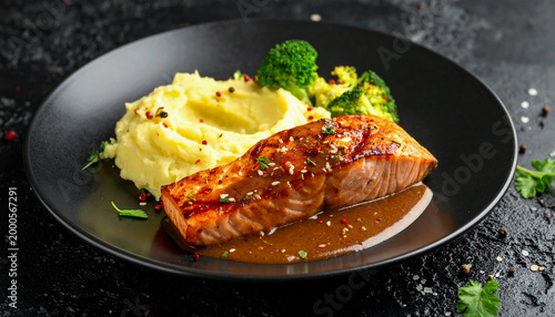 Grilled Salmon with Sauce