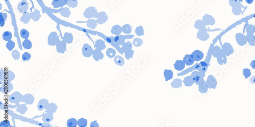 delicate floral arrangement with blue blossoms on white background high quality professional detailed modern elegant