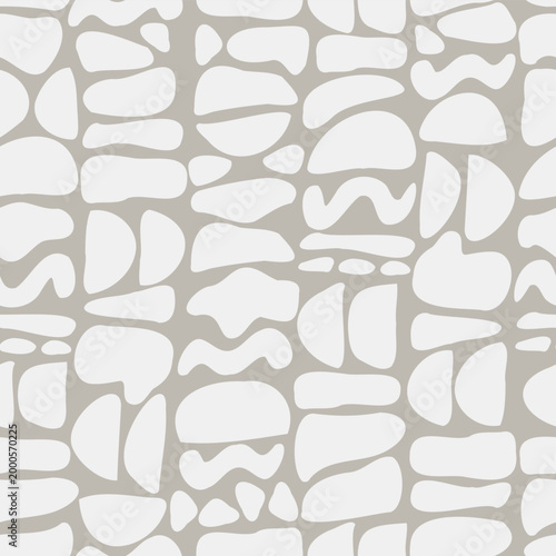 Abstract Stone Shapes colorway, Decorative seamless pattern. Repeating background. Tileable wallpaper print.