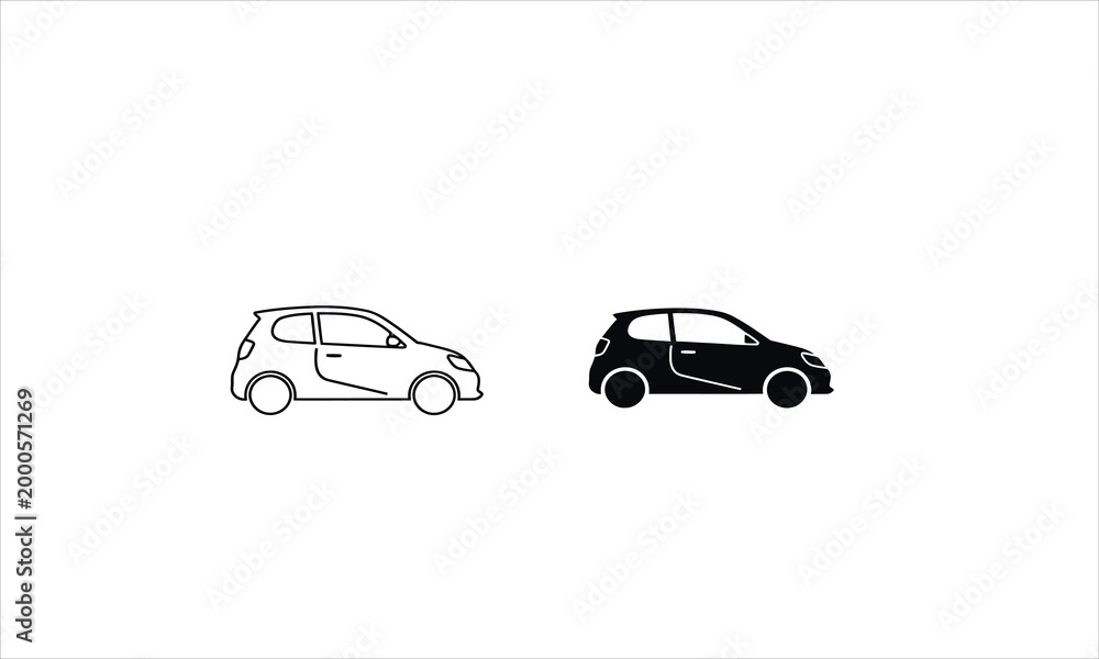 Fototapeta premium red car on white background