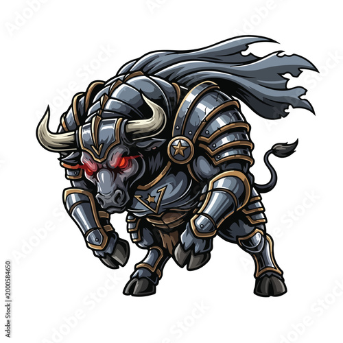 Armored Charging Bull Warrior