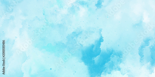 Abstract blue water color hand painted art victor illustration. white blue painted smoky textured white color powder explosion. white and blue Smoke background elegant luxury space