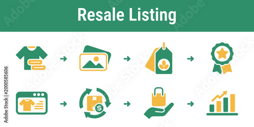 Step by step process for photographing a garment adding condition details and publishing it for secondhand resale Suitable for fashion apps marketplaces and circular commerce dashboards