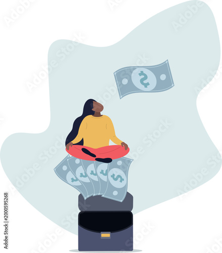 Financial guru or expert, behavioral finance mindfulness for wealth management, money and investment advisor concept.person's life situation and his activities.