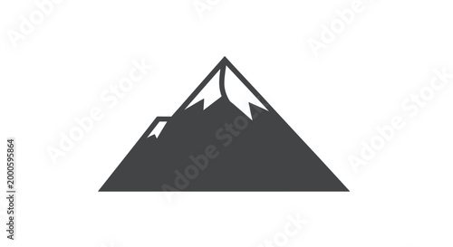 Fotografija Mountain Peak Silhouette Graphic Design Element.