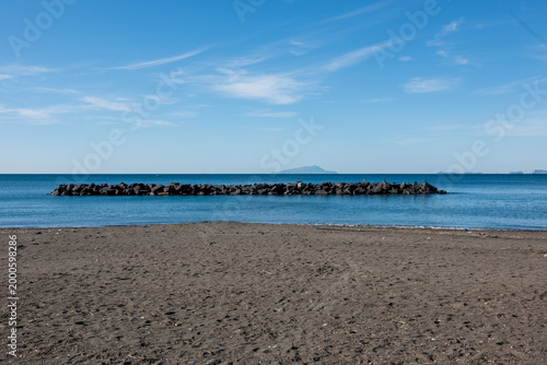 Panorama golfo di Napoli, vista mare e montagne da Castellammare di Stabia