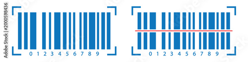 Barcode product scan icon illustration